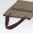 GUCCI GG Supreme Web Sherry Line Tote Bag PVC Beige Red 39 02 003 Auth 173923-6