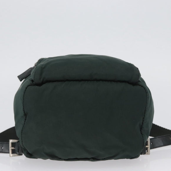 PRADA Backpack Nylon Green Silver Auth 173925