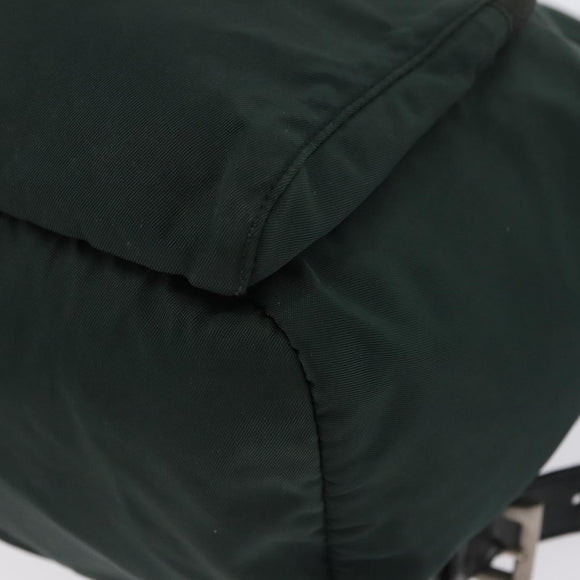PRADA Backpack Nylon Green Silver Auth 173925