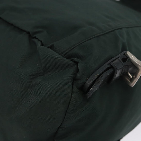 PRADA Backpack Nylon Green Silver Auth 173925