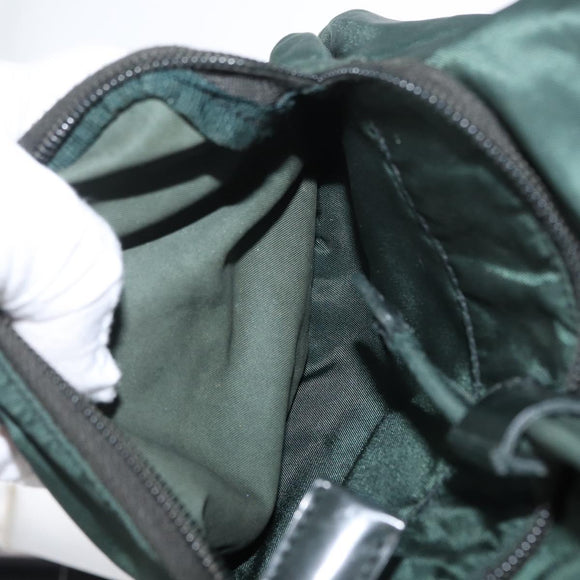 PRADA Backpack Nylon Green Silver Auth 173925