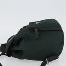 PRADA Backpack Nylon Green Silver Auth 173925-4