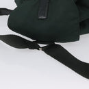 PRADA Backpack Nylon Green Silver Auth 173925-6