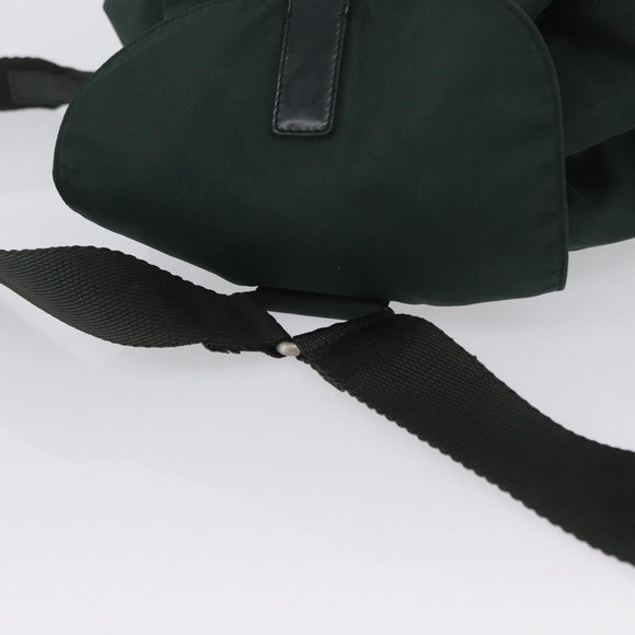 PRADA Backpack Nylon Green Silver Auth 173925