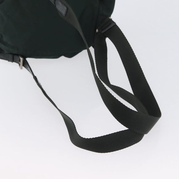 PRADA Backpack Nylon Green Silver Auth 173925