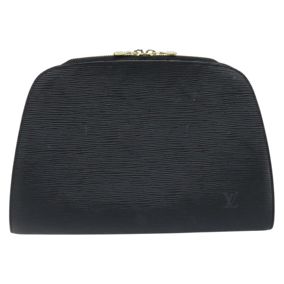 LOUIS VUITTON Epi Dauphine GM Cosmetic Pouch Black M48432 LV Auth 173926