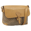 GUCCI Micro GG Supreme Shoulder Bag PVC Beige Gold Auth 173930-1