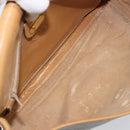 GUCCI Micro GG Supreme Shoulder Bag PVC Beige Gold Auth 173930-11