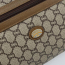 GUCCI GG Plus Supreme Clutch Bag PVC Beige Gold Auth 173932-17