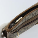 GUCCI GG Plus Supreme Clutch Bag PVC Beige Gold Auth 173932-8
