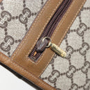 GUCCI GG Plus Supreme Clutch Bag PVC Beige Gold Auth 173932-11