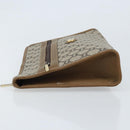 GUCCI GG Plus Supreme Clutch Bag PVC Beige Gold Auth 173932-4