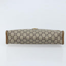GUCCI GG Plus Supreme Clutch Bag PVC Beige Gold Auth 173932-6