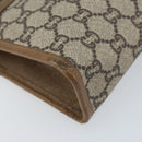 GUCCI GG Plus Supreme Clutch Bag PVC Beige Gold Auth 173932-14