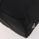 PRADA Boston Bag Nylon Black Silver Auth 173934-14