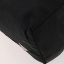 PRADA Boston Bag Nylon Black Silver Auth 173934-17