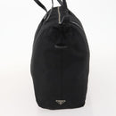 PRADA Boston Bag Nylon Black Silver Auth 173934-3
