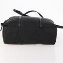 PRADA Boston Bag Nylon Black Silver Auth 173934-5