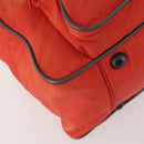 PRADA Sports Boston Bag Nylon 2way Orange Silver Auth 173935-17