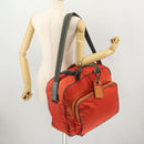 PRADA Sports Boston Bag Nylon 2way Orange Silver Auth 173935-28