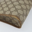 GUCCI GG Supreme Clutch Bag PVC Beige Gold 97 01 038 Auth 173939-16