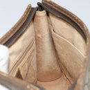 GUCCI GG Supreme Clutch Bag PVC Beige Gold 97 01 038 Auth 173939-18