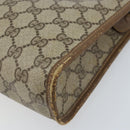 GUCCI GG Supreme Clutch Bag PVC Beige Gold 97 01 038 Auth 173939-7