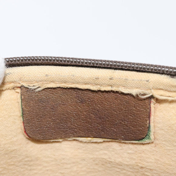 GUCCI GG Supreme Shoulder Bag PVC Beige Gold 97 02 068 Auth 173940