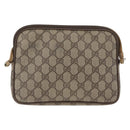 GUCCI GG Supreme Shoulder Bag PVC Beige Gold 97 02 068 Auth 173940-3