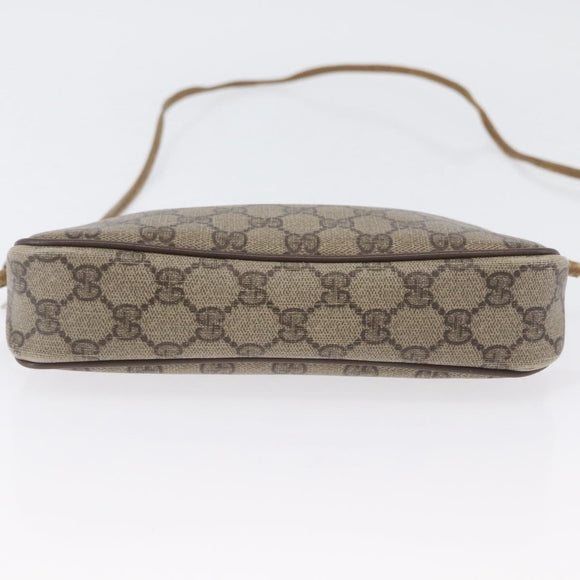 GUCCI GG Supreme Shoulder Bag PVC Beige Gold 97 02 068 Auth 173940