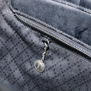 GUCCI Bamboo Hand Bag Canvas Black Silver 000 1998 0540 Auth 173942-20