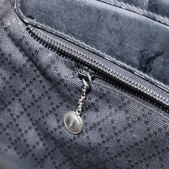 GUCCI Bamboo Hand Bag Canvas Black Silver 000 1998 0540 Auth 173942