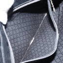 GUCCI Bamboo Hand Bag Canvas Black Silver 000 1998 0540 Auth 173942-21