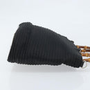 GUCCI Bamboo Hand Bag Canvas Black Silver 000 1998 0540 Auth 173942-3