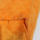GUCCI GG Canvas Tote Bag Nylon Orange 282439 Auth 173944-16