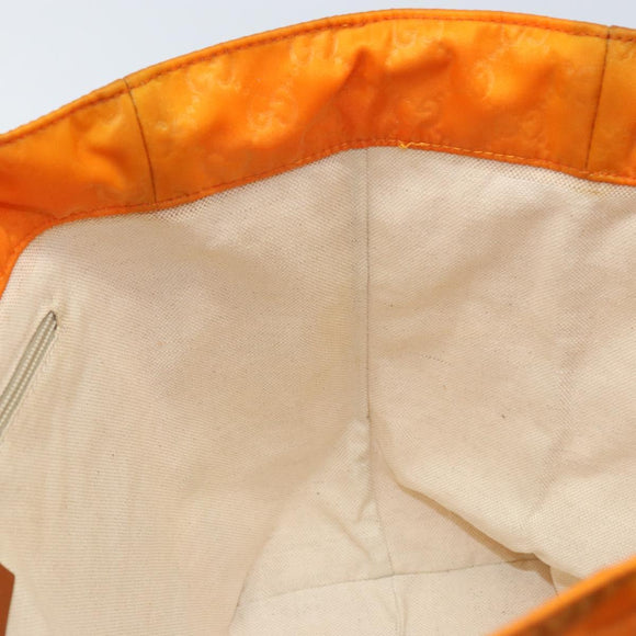 GUCCI GG Canvas Tote Bag Nylon Orange 282439 Auth 173944