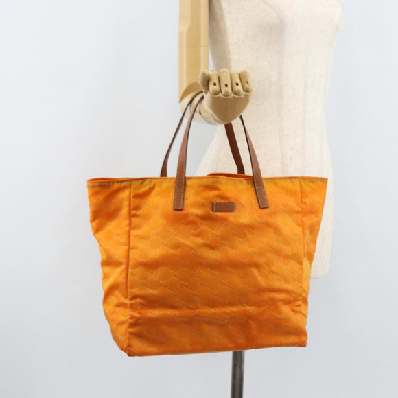 GUCCI GG Canvas Draagtas Nylon Oranje 282439 Auth 173944