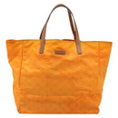 GUCCI GG Canvas Tote Bag Nylon Orange 282439 Auth 173944-13