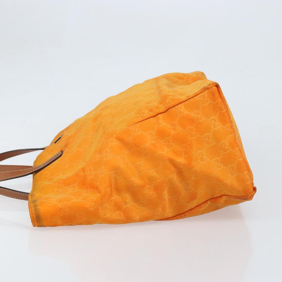 GUCCI GG Canvas Draagtas Nylon Oranje 282439 Auth 173944