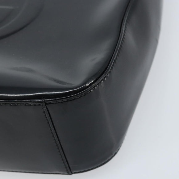 GUCCI Shoulder Bag Patent leather Black Silver 000 0506 Auth 173947