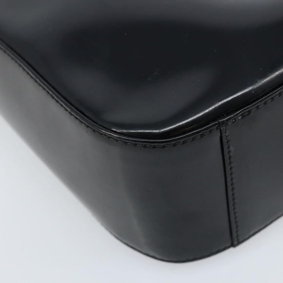 GUCCI Shoulder Bag Patent leather Black Silver 000 0506 Auth 173947