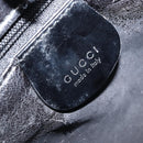 GUCCI Shoulder Bag Patent leather Black Silver 000 0506 Auth 173947-17