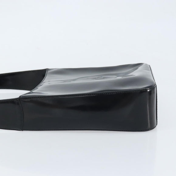 GUCCI Shoulder Bag Patent leather Black Silver 000 0506 Auth 173947