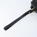 GUCCI GG Canvas Clutch Bag Black Gold 018 3754 3642 Auth 173949-12
