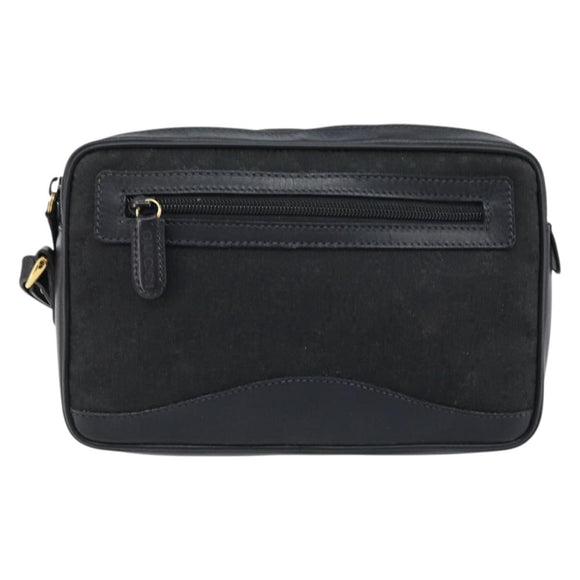 GUCCI GG Canvas Clutch Bag Black Gold 018 3754 3642 Auth 173949