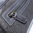 GUCCI GG Canvas Clutch Bag Black Gold 018 3754 3642 Auth 173949-20