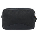 GUCCI GG Canvas Clutch Bag Black Gold 018 3754 3642 Auth 173949-3
