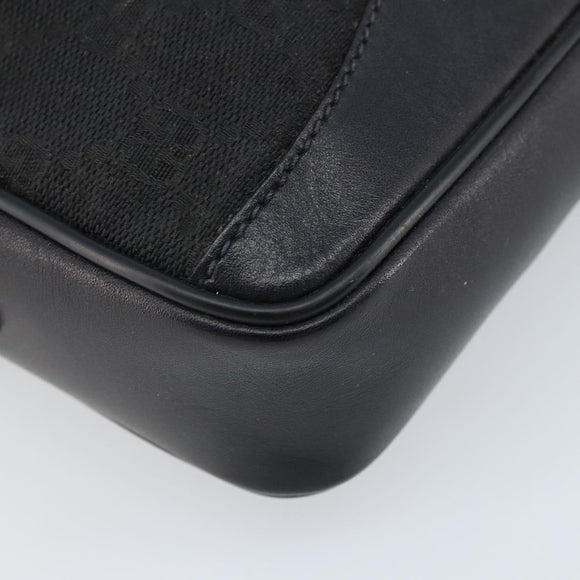 GUCCI GG Canvas Clutch Bag Black Gold 018 3754 3642 Auth 173949