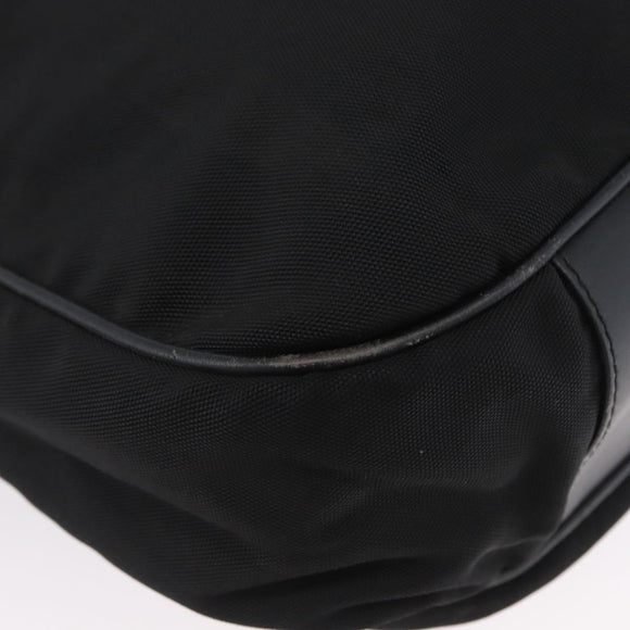 GUCCI Bamboo Shoulder Bag Nylon Black Silver 001 1577 Auth 173951