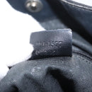 GUCCI Bamboo Shoulder Bag Nylon Black Silver 001 1577 Auth 173951-12